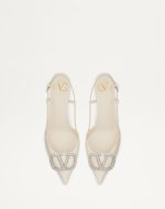 VLOGO SIGNATURE SLINGBACK PUMP IN CALFSKIN LEATHER 80MM - Image 4